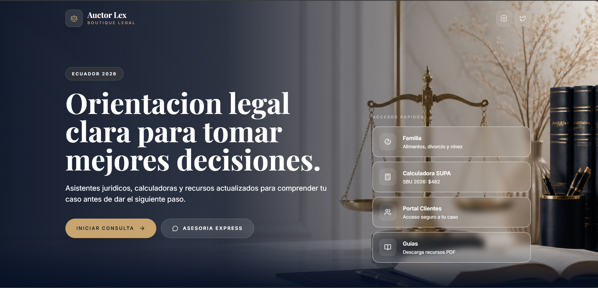 Auctor Lex Boutique — portal de servicios digitales